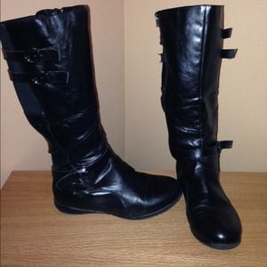 Lane Bryant black wide calf boot