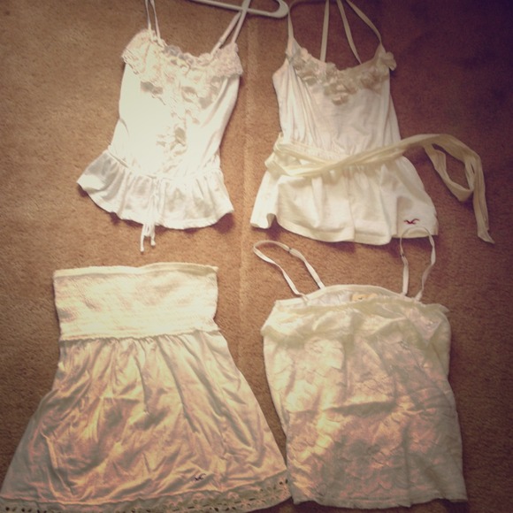 $15 EACH! White Hot! A&F + Hollister Tanks!