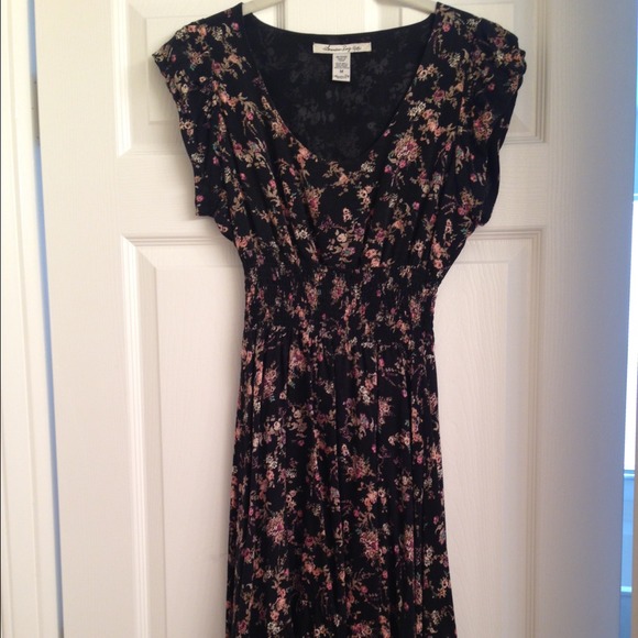 Black floral sundress