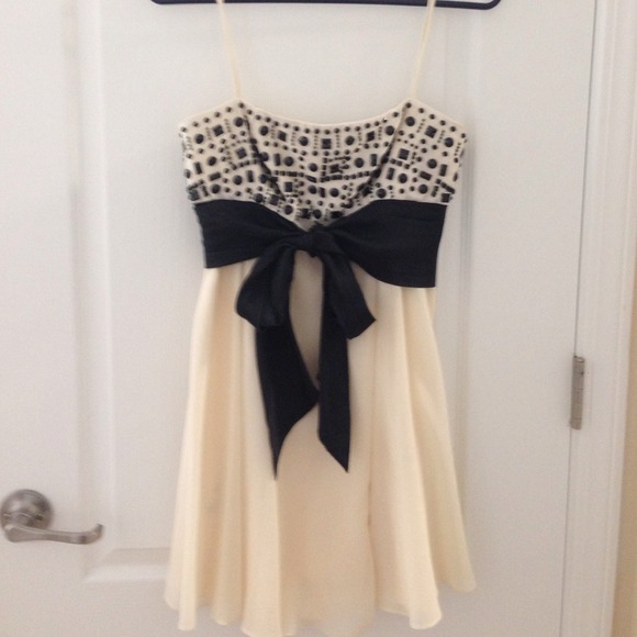 Beautiful BCBG dress ivory and black!!