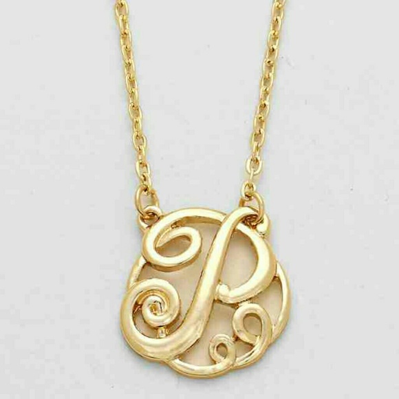 P Monogram Pendant Necklace - Picture 1 of 2