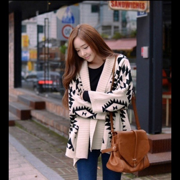 Sweaters - Modern Southwestern pattern Batwing Sweater