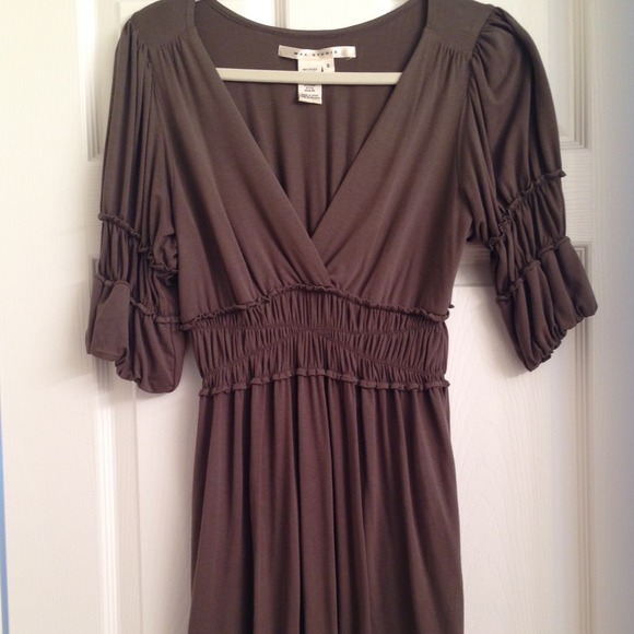 Olive green Max Studio peasant style dress