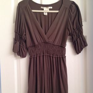 Olive green Max Studio peasant style dress