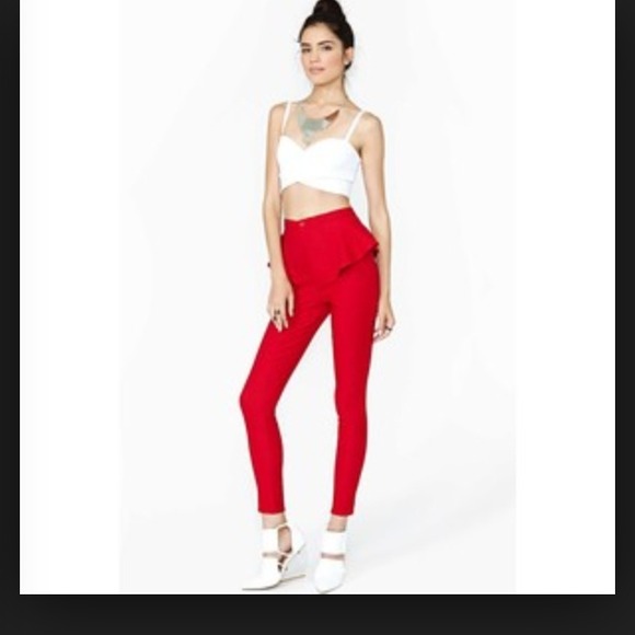 Peplum pants