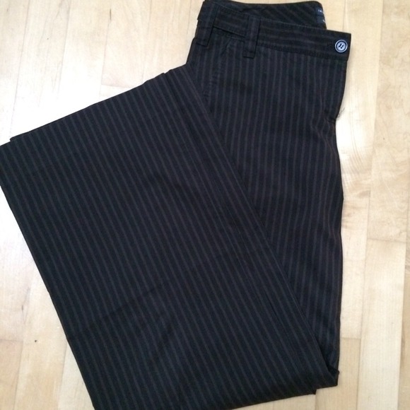 Limited Cassidy fit chocolate pinstriped wide legs