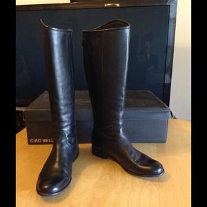 Ciao Bella Black Leather 'Toni' Riding Boots - 6.5