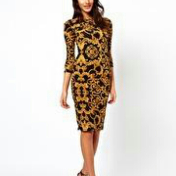 Asos printed bodycon dress