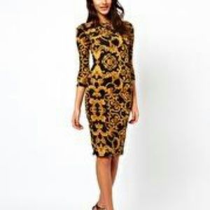 Asos printed bodycon dress
