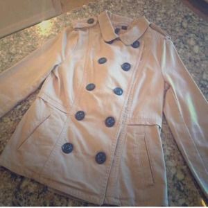 H&M khaki Peacoat size 6!!
