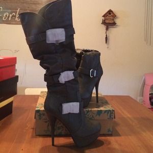 Tall stiletto boots