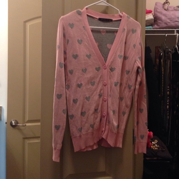 Grey and pink cardigan
