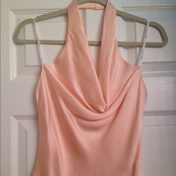 Laundry by Shelli Segal pink silk halter blouse