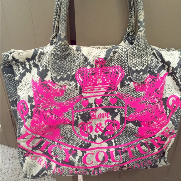 Juicy Couture reptile print tote