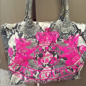 Juicy Couture reptile print tote