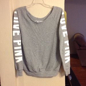 PINK VS off the shoulder sweatshirt