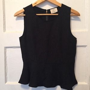 🚫SOLD!🚫 Charcoal grey peplum top