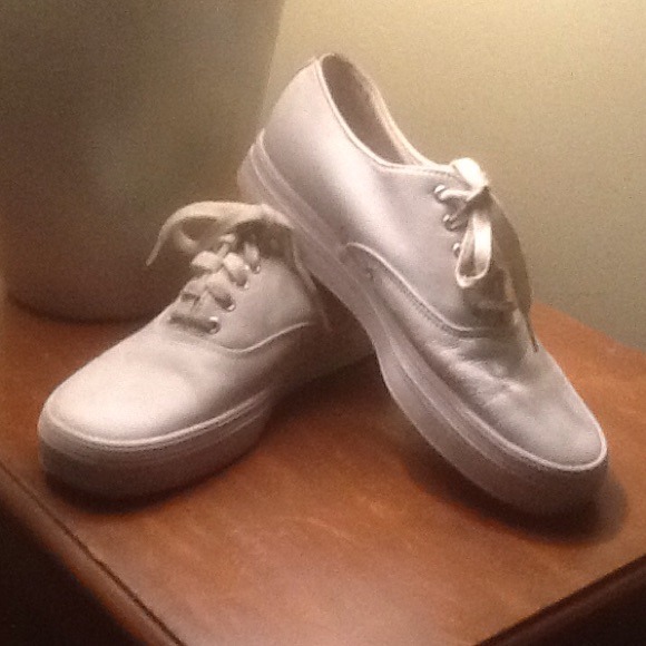White leather Keds.  Like-new