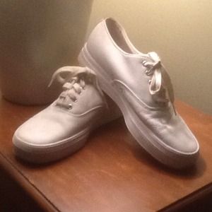 White leather Keds.  Like-new