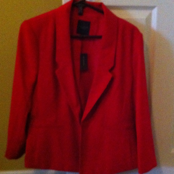 Red suit jacket