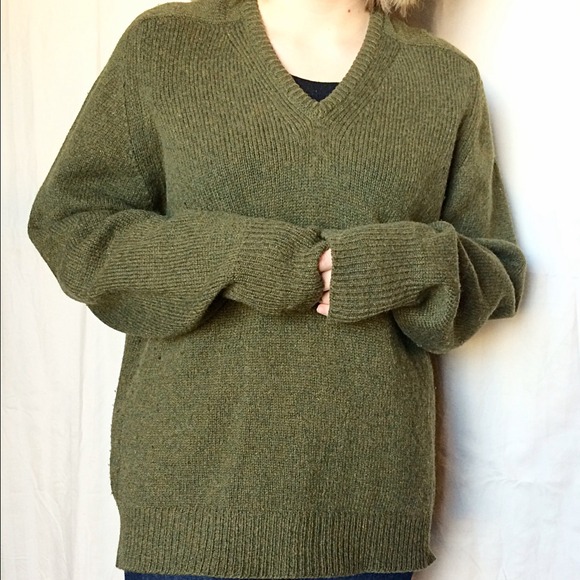 Olive v neck sweater