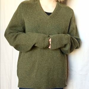 Olive v neck sweater