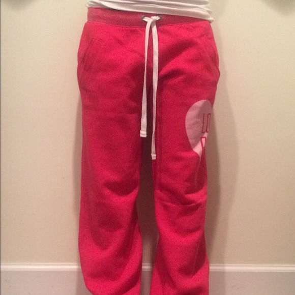 Pink sweat pants