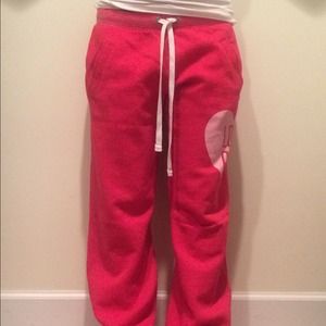 Pink sweat pants