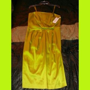 Calvin Klein lime green dress w/ detachable straps