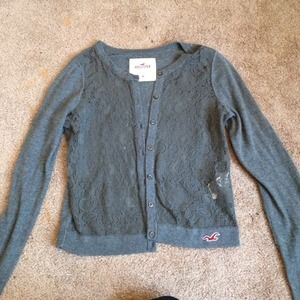 Hollister lace and cotton cardigan