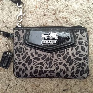 Coach leopard wristlet