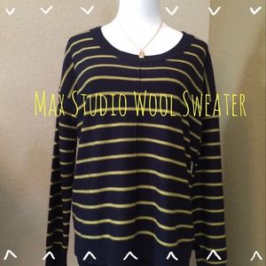 Max Studio Black Striped sweater -Wool
