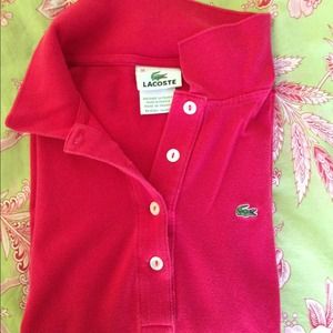 Bright Pink Lacoste Polo Size 38