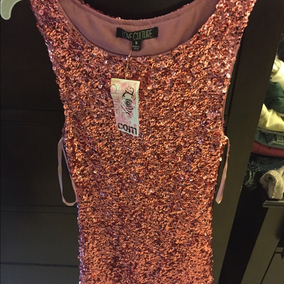 Pink sequin dress