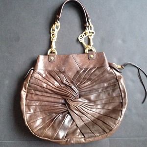 Alexis Hudson chocolate leather handbag