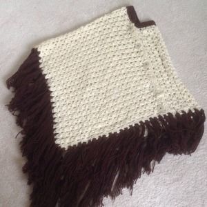 Vintage Handmade Crocheted Cape - Reduced again!