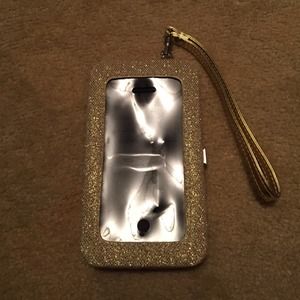 Sparkly gold iPhone 4/4s wallet case