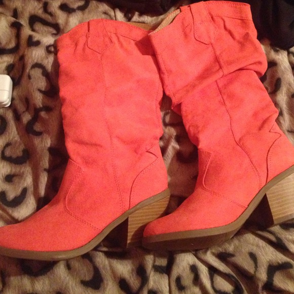 coral cowboy boots