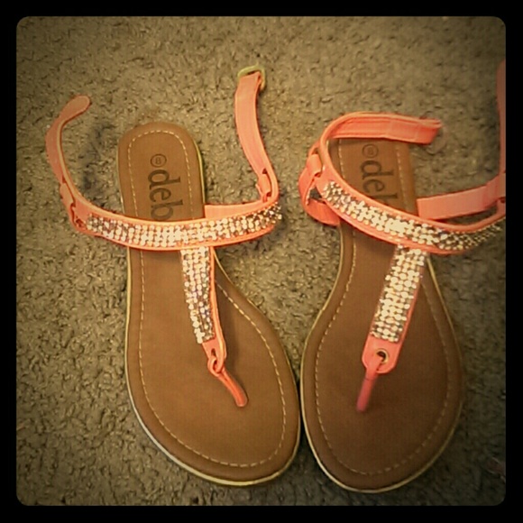 Coral sandals