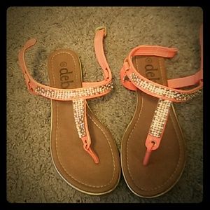 Coral sandals