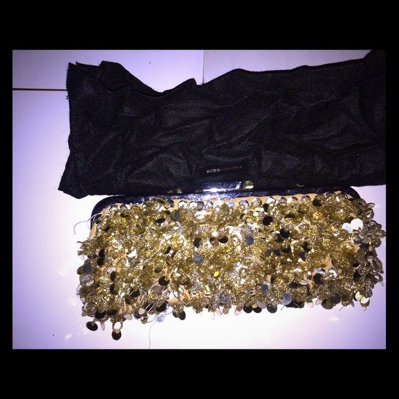 BCBG Gold Sequins bag