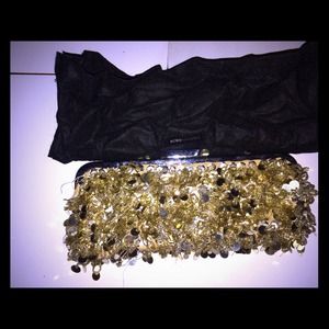 BCBG Gold Sequins bag