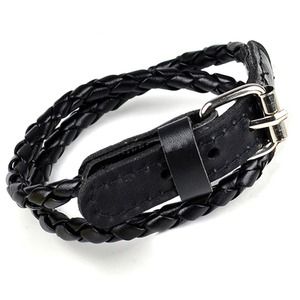 Wrap Me Up Black Leather Bracelet