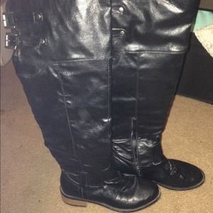 Knee high black boots!