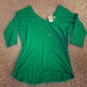 BRAND NEW Express 3/4 sleeve green top