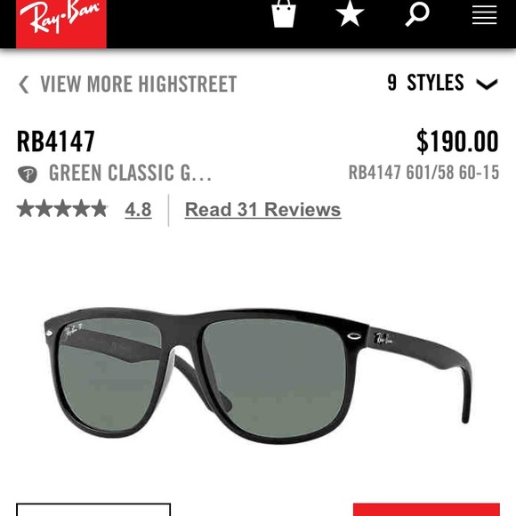 Authentic Ray-Ban Gradinet Sunglasses