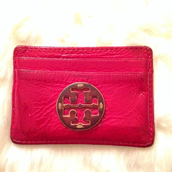 AUTHENTIC pre-loved TORY BURCH CARD HOLDER IN RED