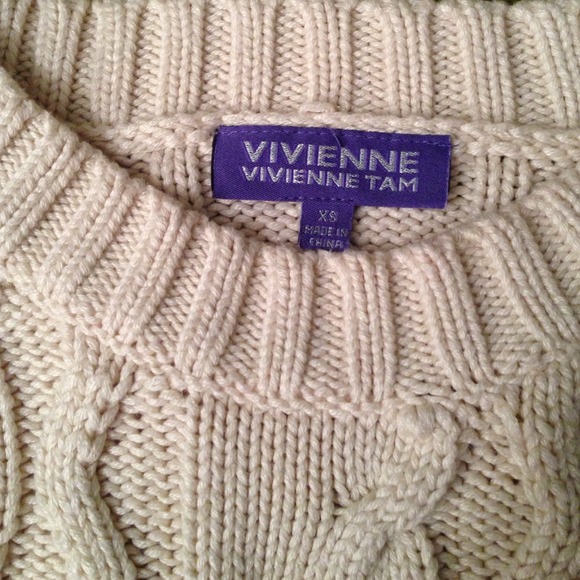 Vivienne Tam Long Sleeve Cable Pullover Size XS - Picture 4 of 4