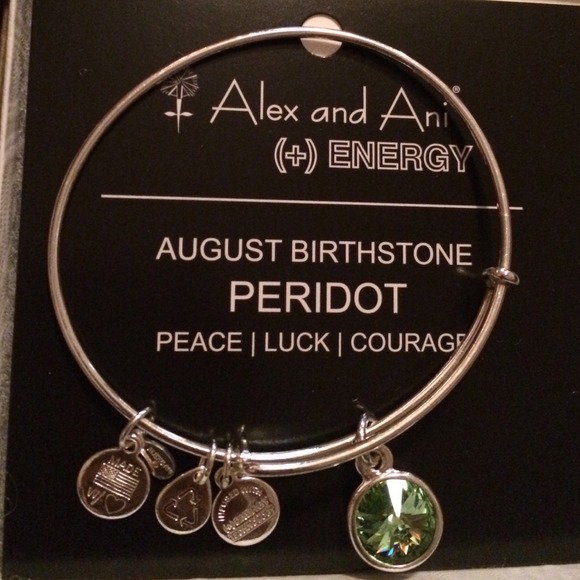 Alex & Ani peridot bracelet.