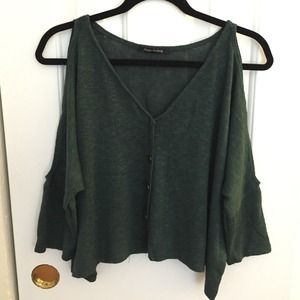Foreign Exchange Cold Shoulder Sweater